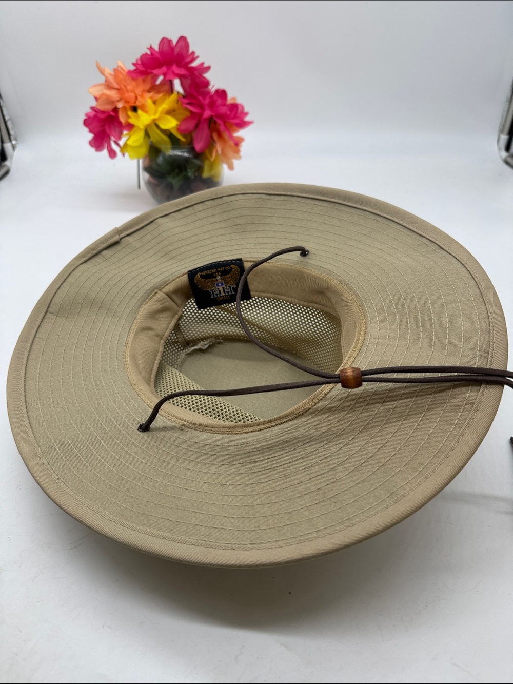 Henschel Hat Company Tan Wide Brim Mesh Safari Hat Small - Picture 4 of 5